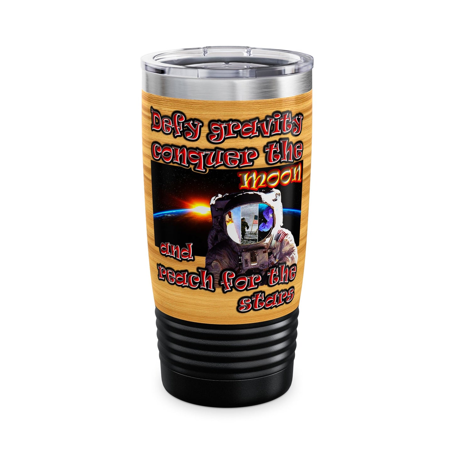 defy conquer reach - Ringneck Tumbler, 20oz (butterscotch wood finish)