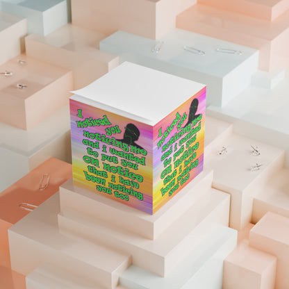 noticed you noticing - note cube (color blur)