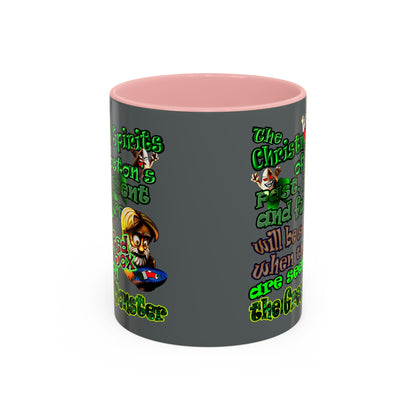 christmas spirits of boston - Accent Mug (dark grey)