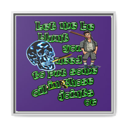 og - framed canvas art (purple)