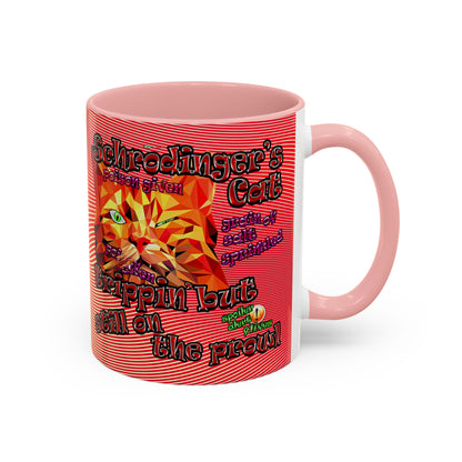 schrodinger's cat - Accent Mug (yellow-orange wave)