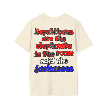 donkeys and elephants - Unisex Softstyle T-Shirt