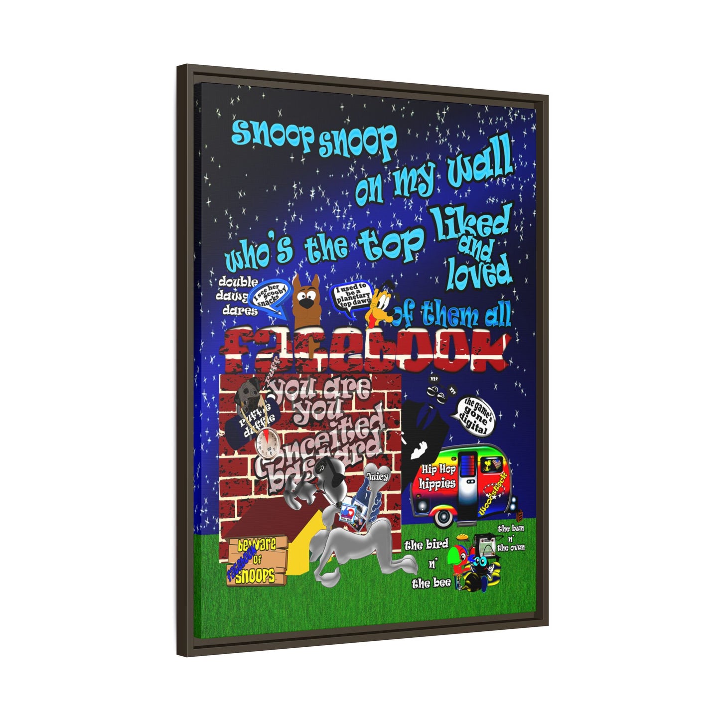snoops - framed canvas art