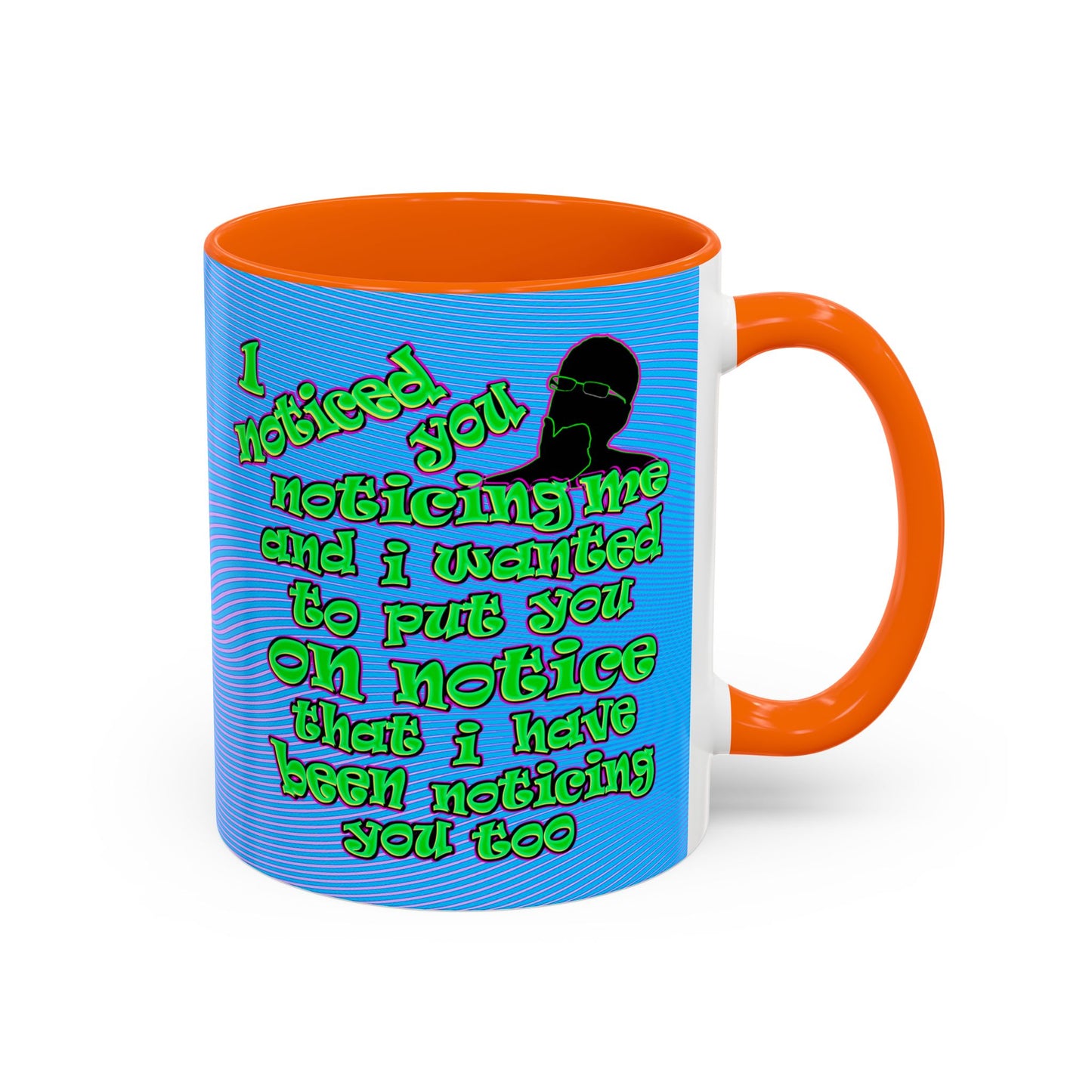noticed you noticing - Accent Mug (light blue-purple wave)