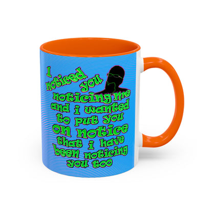 noticed you noticing - Accent Mug (light blue-purple wave)