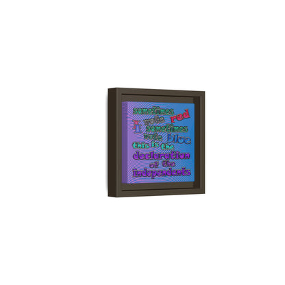 declaration of the independents - framed canvas art (light blue-purple wave)