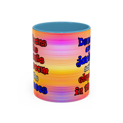 donkeys and elephants - Accent Mug (color blur)