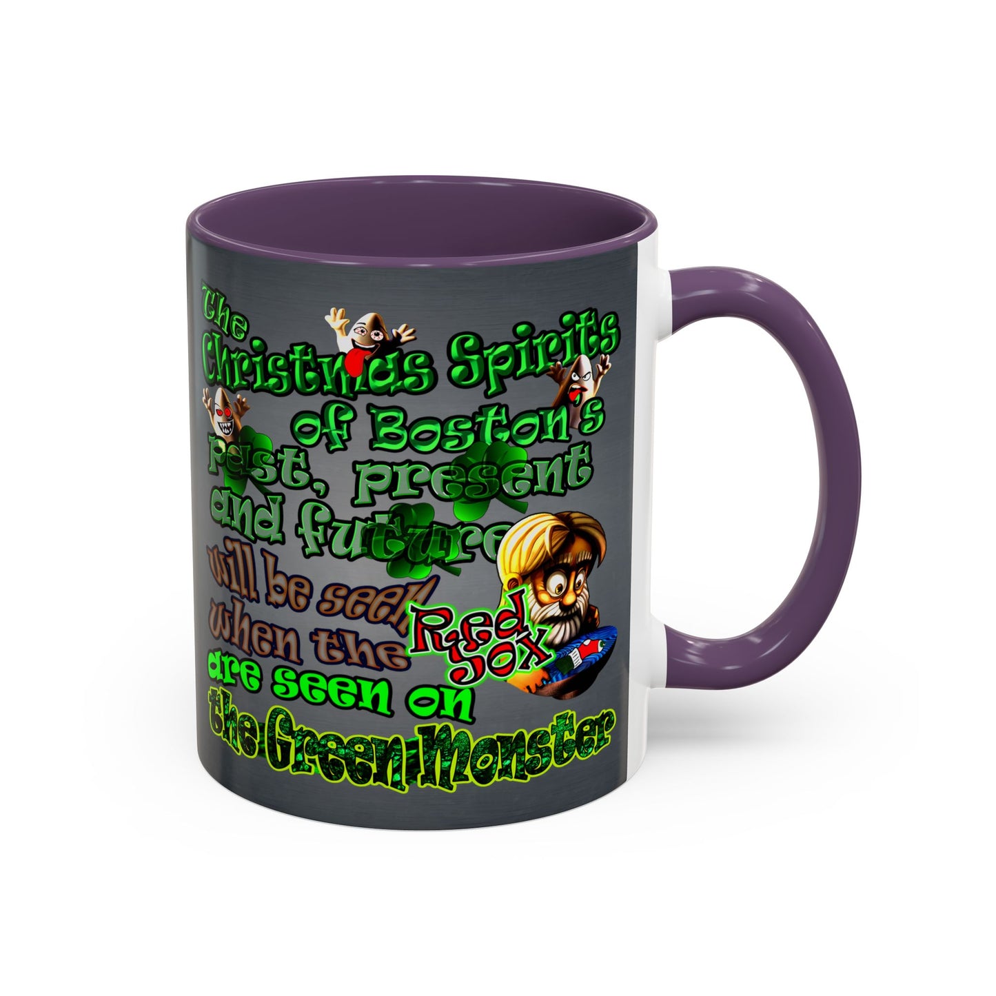 christmas spirits of boston - Accent Mug (grey-light grey)