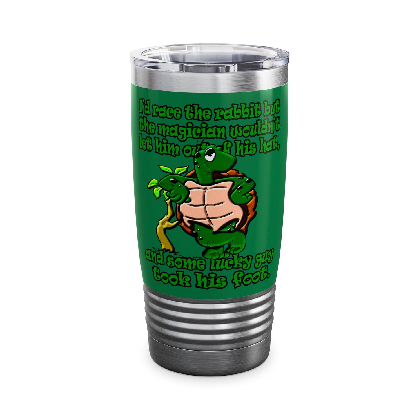 turtle race - Ringneck Tumbler, 20oz (dark green)
