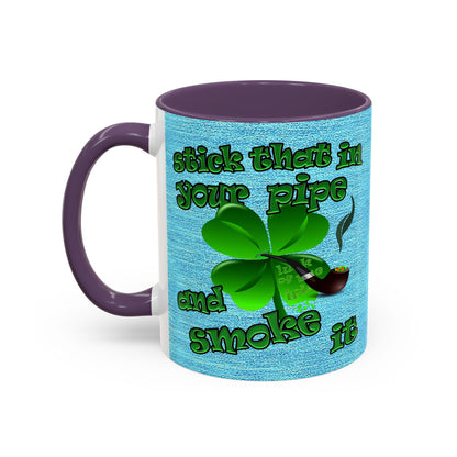 celtics logo - Accent Mug (faded blue)