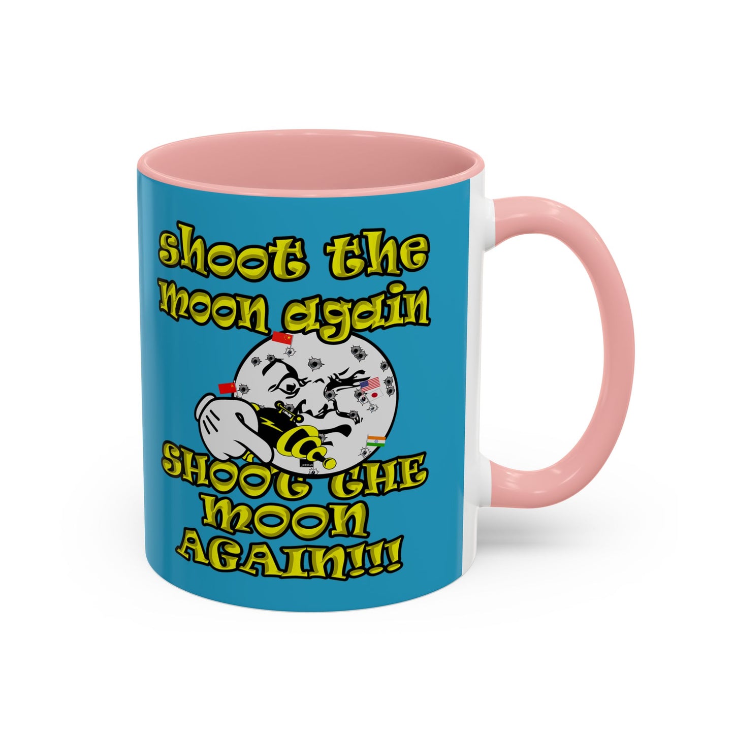 shoot the moon again - Accent Mug (turquoise)
