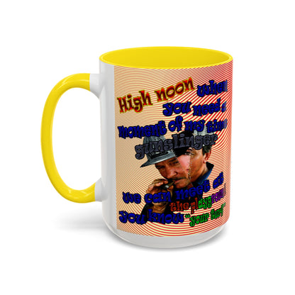 high noon - Accent Mug (yellow-orange wave)