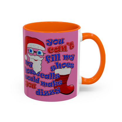 santa's shoes - Accent Mug (light pink)