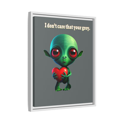 I don't care that your grey - framed canvas art (dark grey)