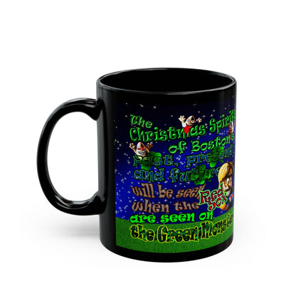 christmas spirits of boston - Black Mug ('snoops' background)