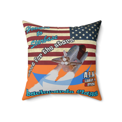 shoot for the stars - Spun Polyester Square Pillow - (crusta)