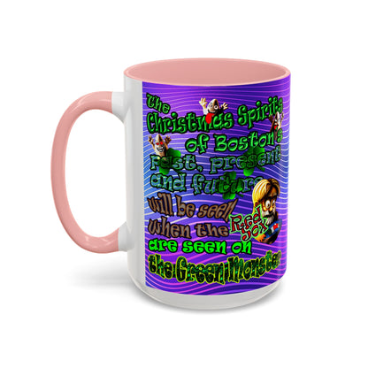 christmas spirits of boston - Accent Mug (purple wave)