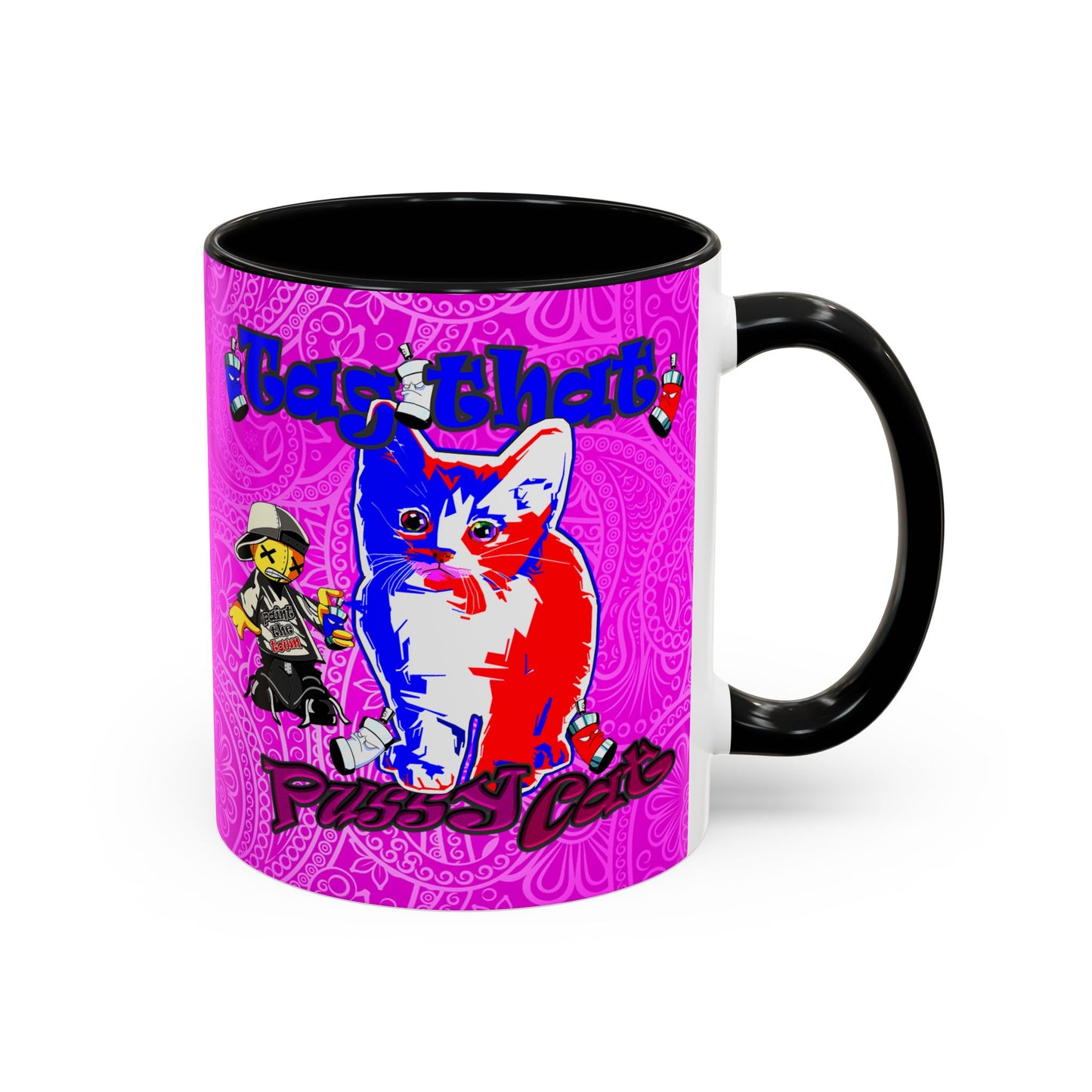 tag that - Accent Mug (pink swirl)