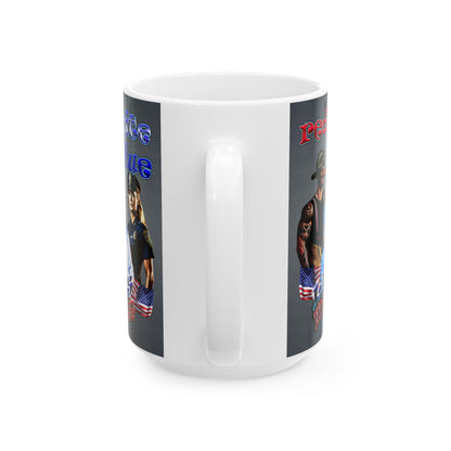 rw&b lives matter - White Mug (grey-light grey)
