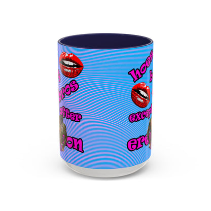 hoes b4 bros - Accent Mug (light blue-purple wave)