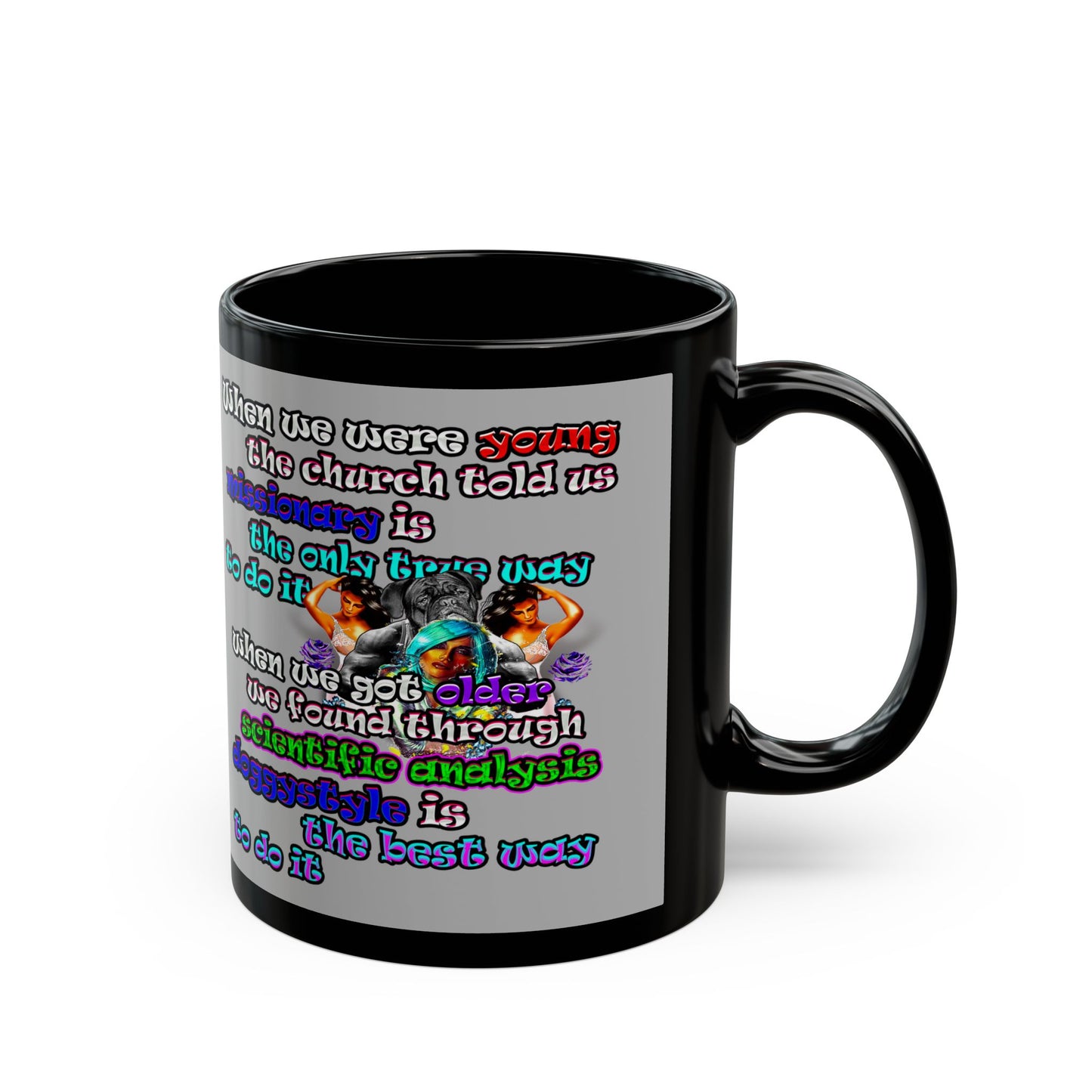 doggystyle - Black Mug (light grey)