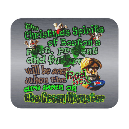 christmas spirits of boston - Mouse Pad (Rectangle) (brushed nickel)