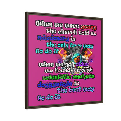 doggystyle - framed canvas art (pink)