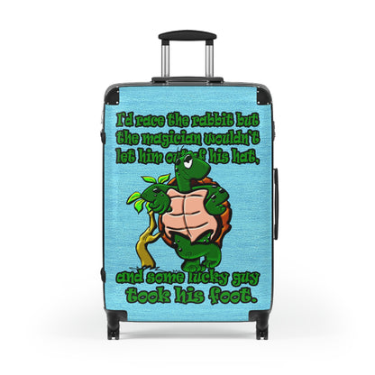 turtle race - Suitcase (faded blue)
