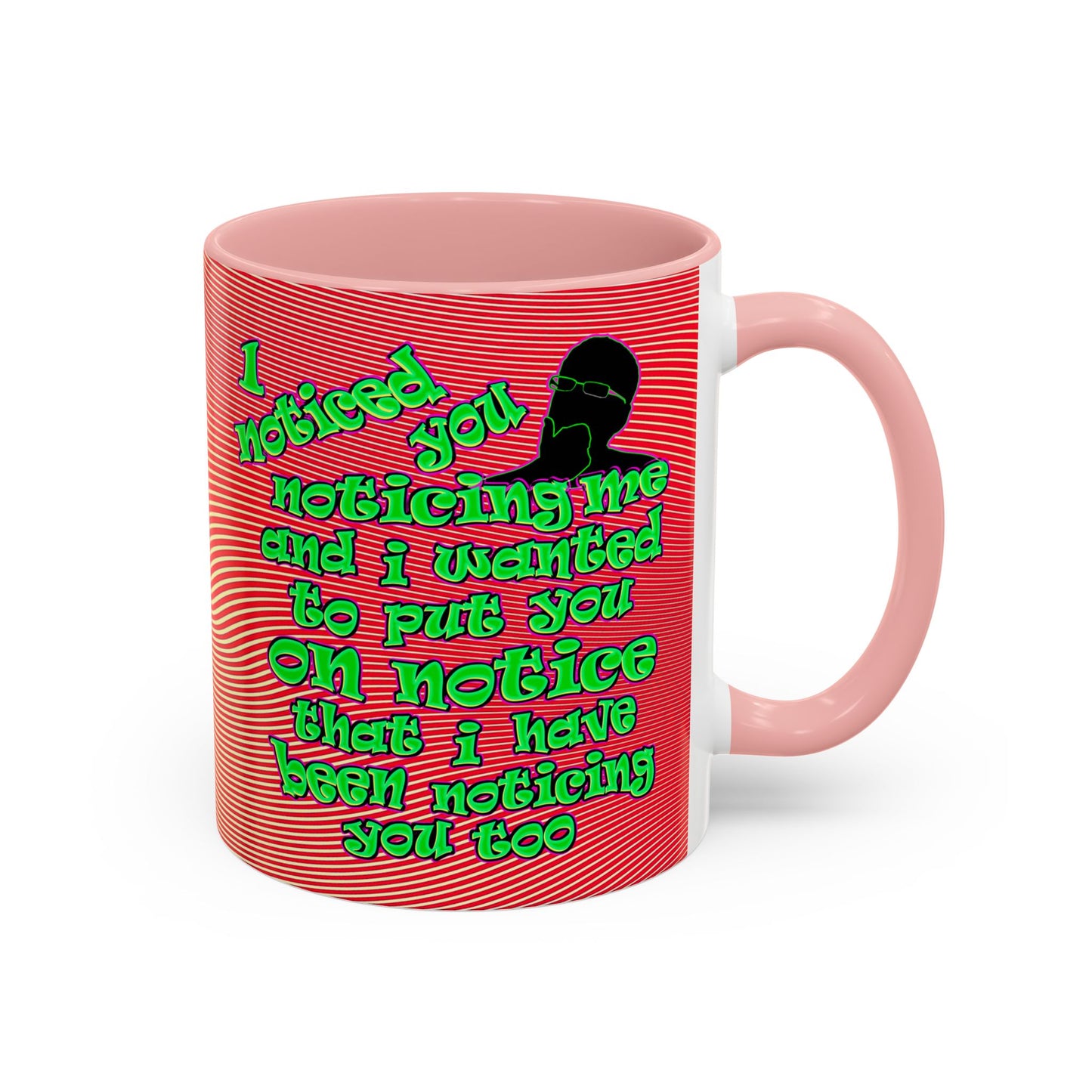 noticed you noticing - Accent Mug (yellow-orange wave)
