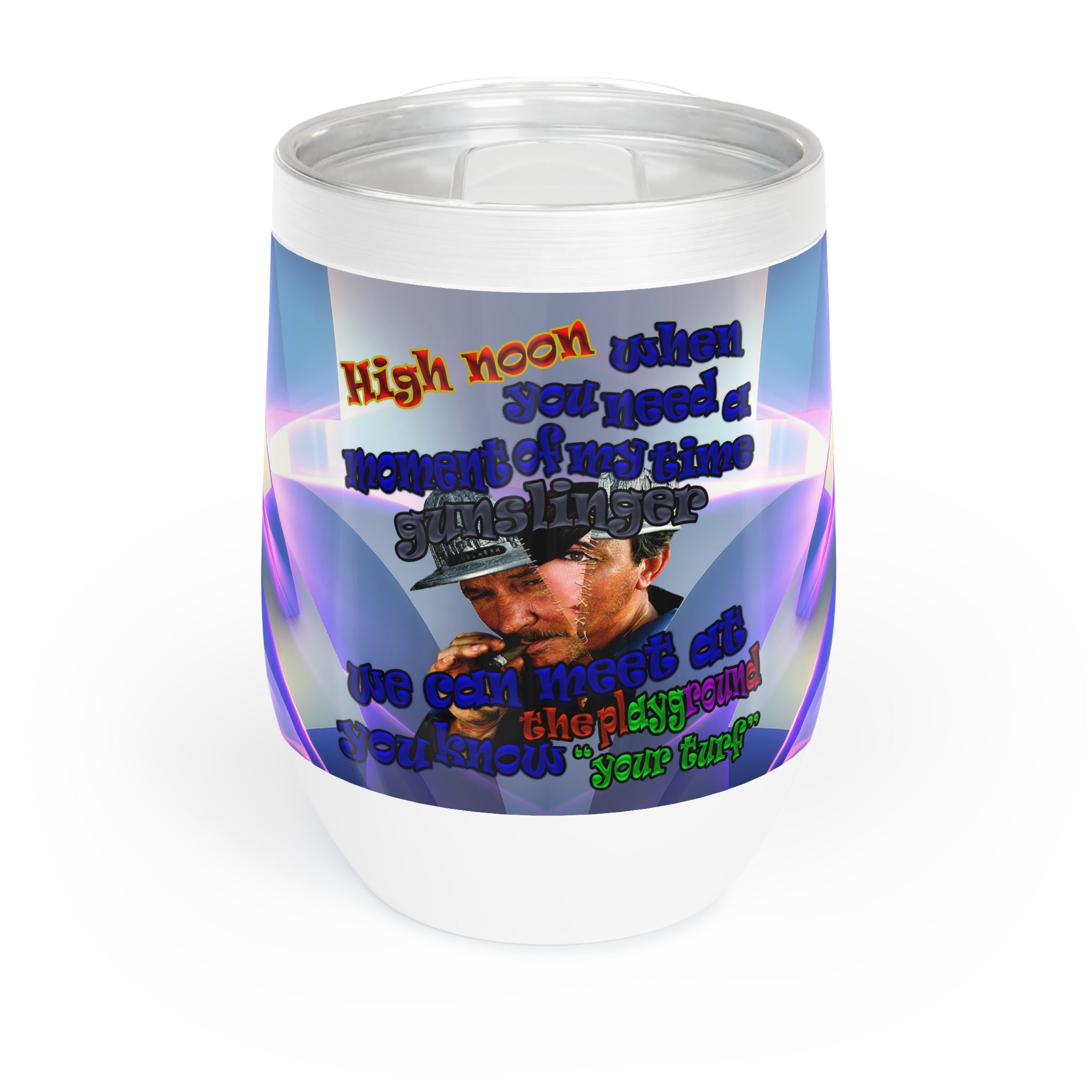 high noon - Chill Wine Tumbler (grey-pink wave)