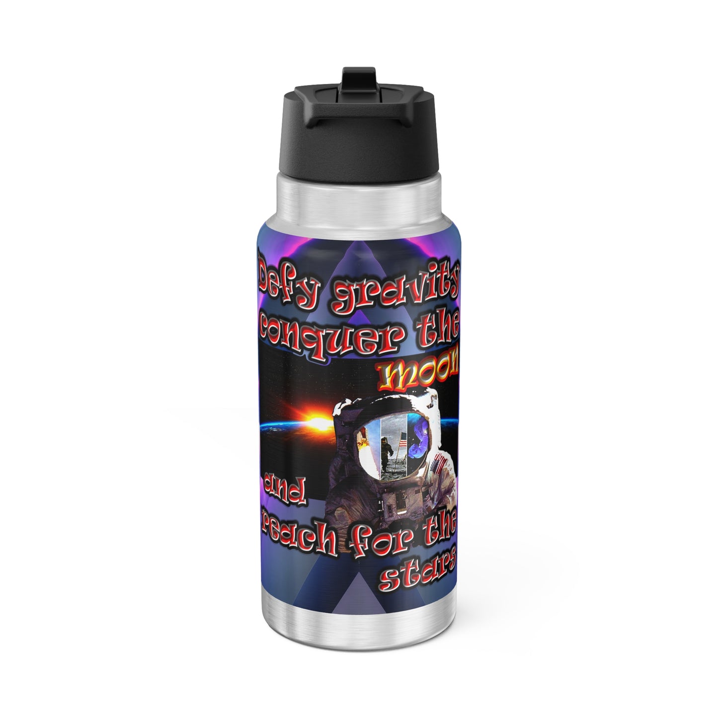 defy conquer reach - Gator Tumbler, 32oz  (grey-pink wave)