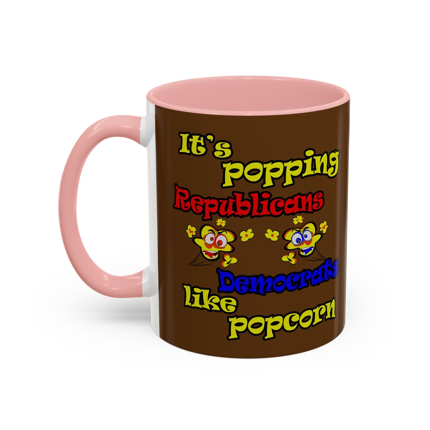 popping like popcorn - Accent Mug (brown)