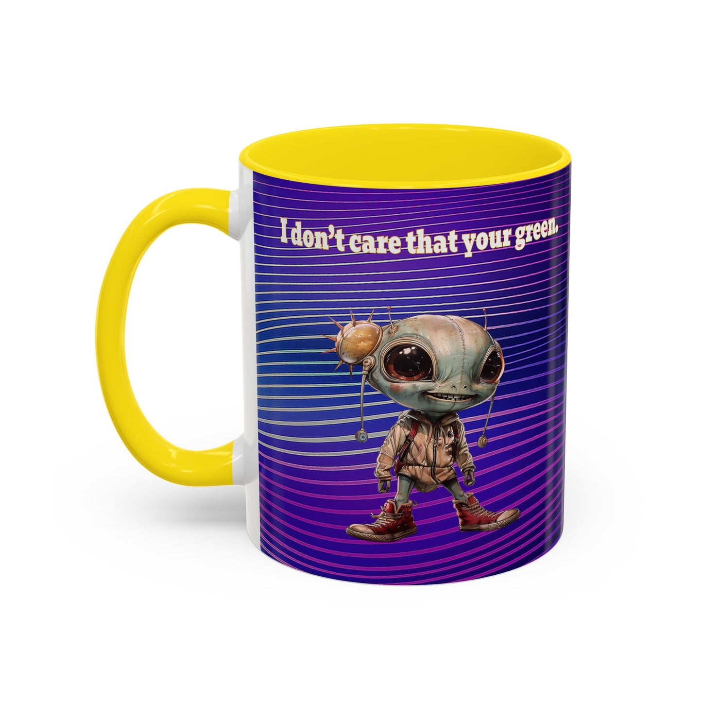 I don't care that your grey - Accent Mug (purple wave)