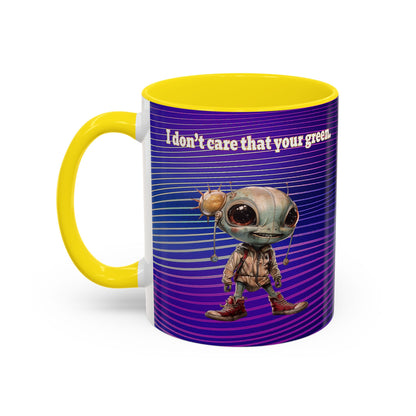 I don't care that your grey - Accent Mug (purple wave)