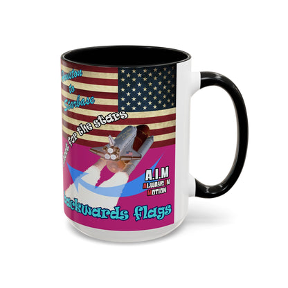 shoot for the stars - Accent Mug (pink)