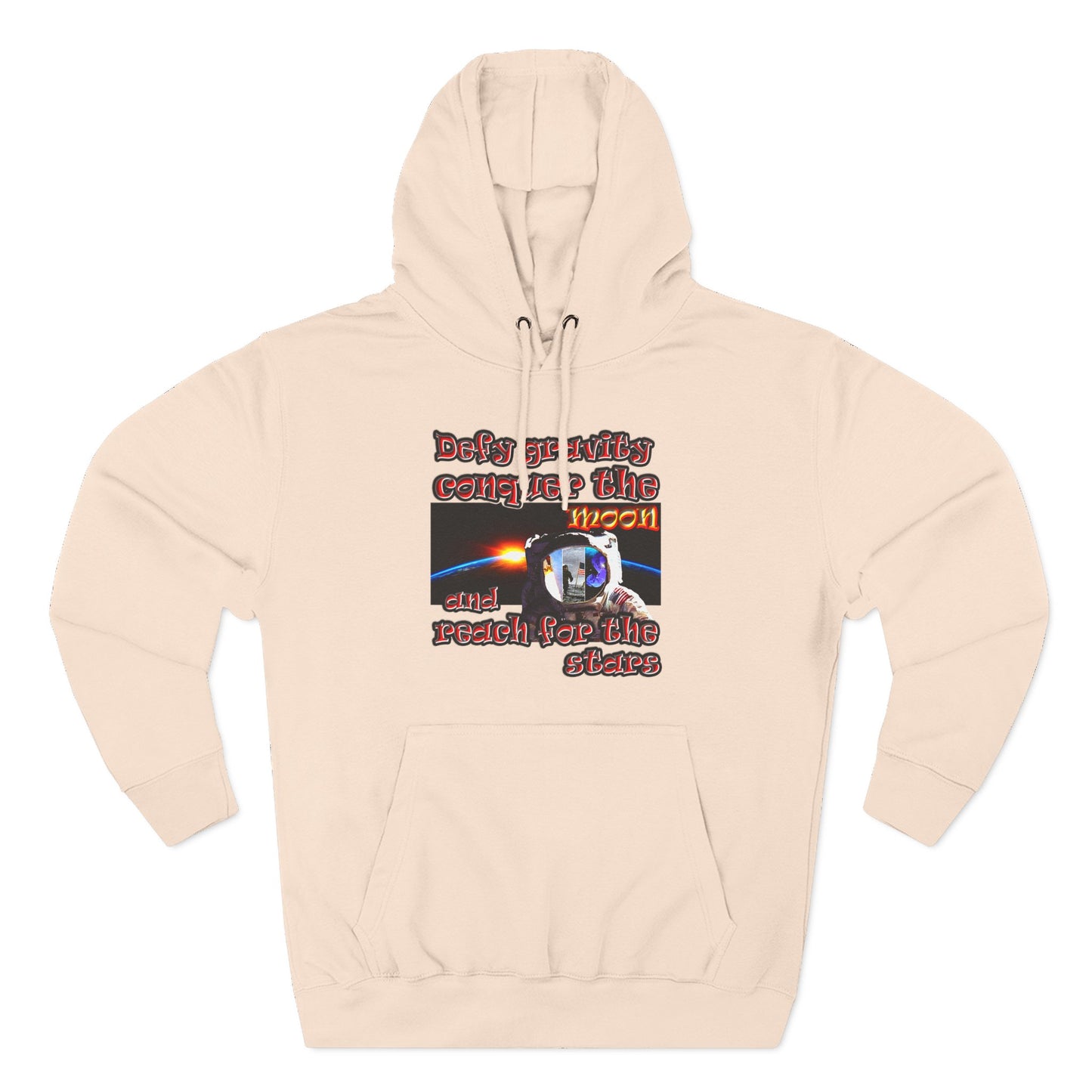 defy conquer reach - Three-Panel Fleece Hoodie