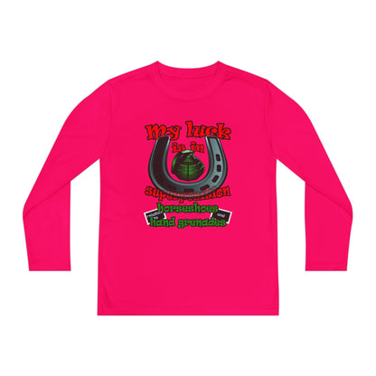 my luck - Youth Long Sleeve Competitor Tee