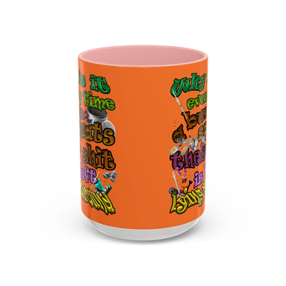 the bum's shit - Accent Mug (crusta)