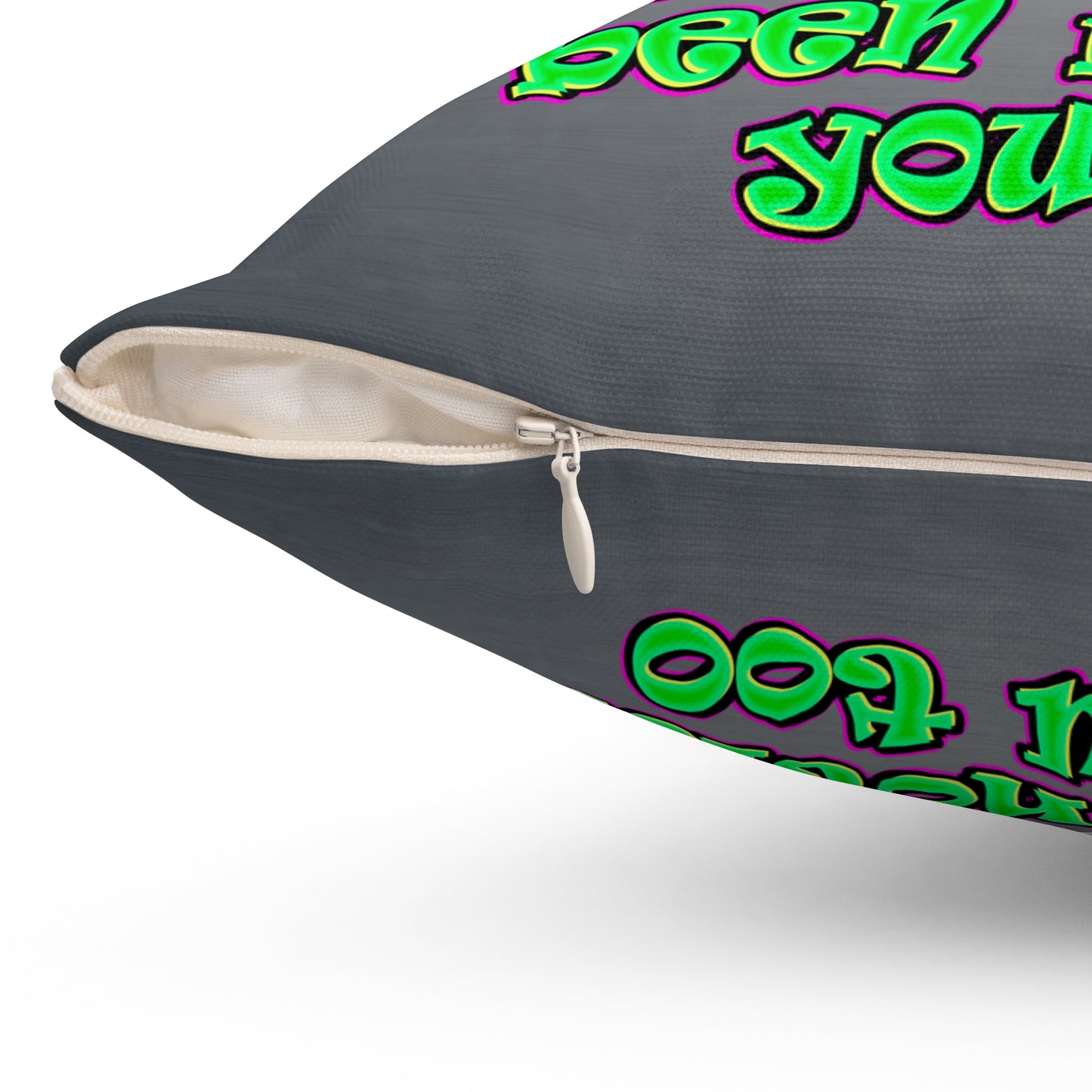 noticed you noticing - Spun Polyester Square Pillow - (grey-light grey)