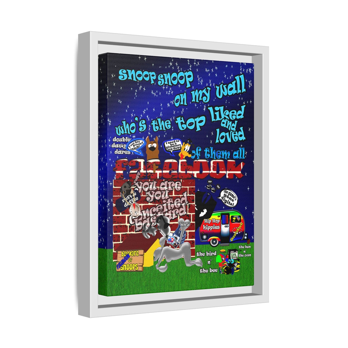 snoops - framed canvas art