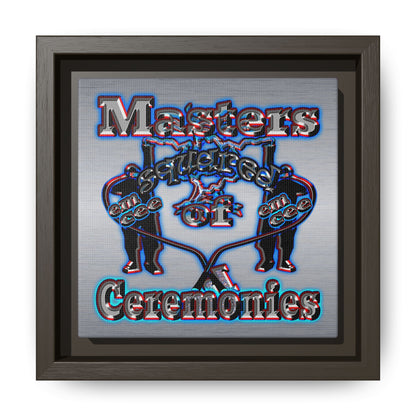 em cee squared - framed canvas art (brushed nickel)