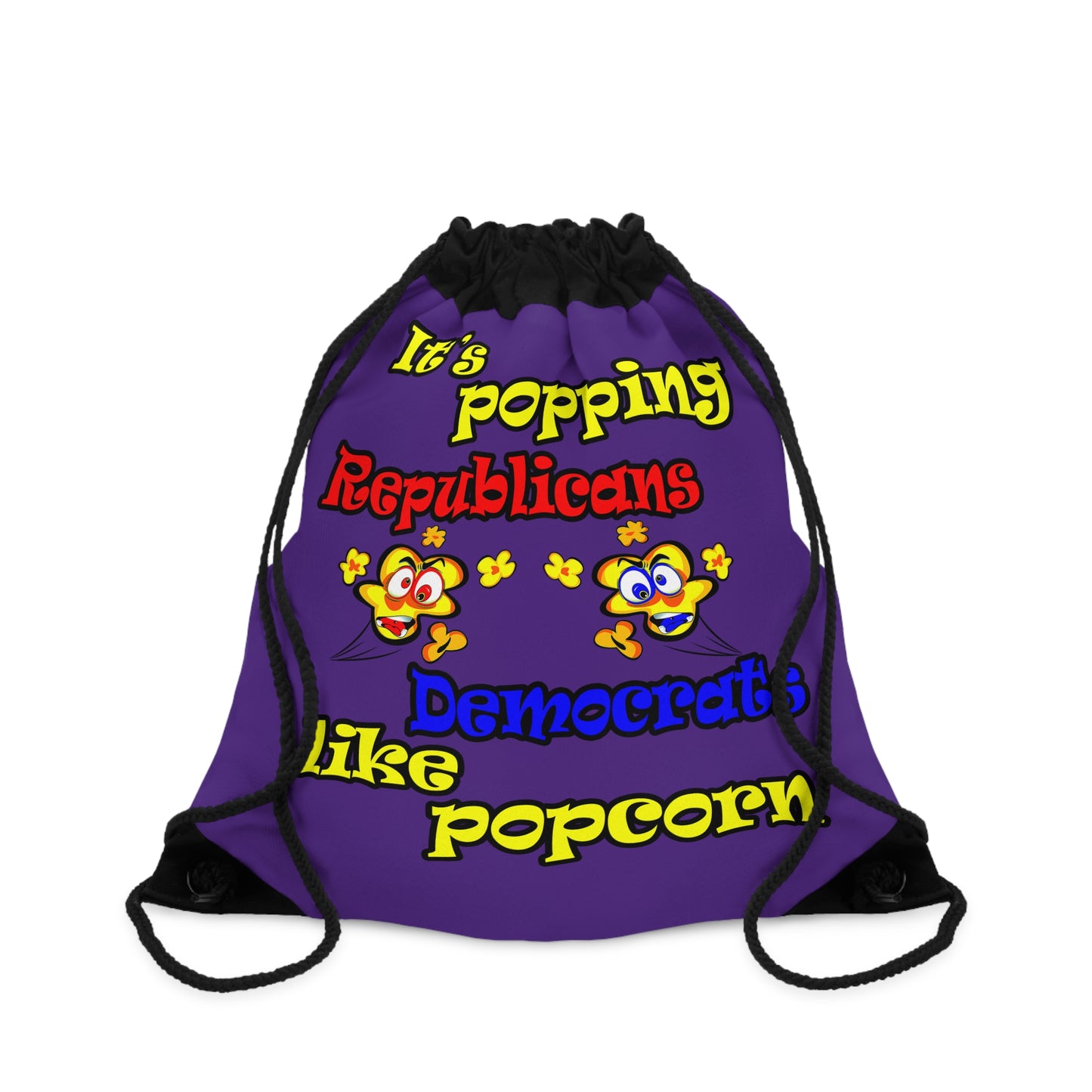 popping like popcorn - Drawstring Bag (purple)