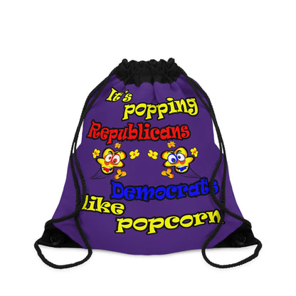 popping like popcorn - Drawstring Bag (purple)