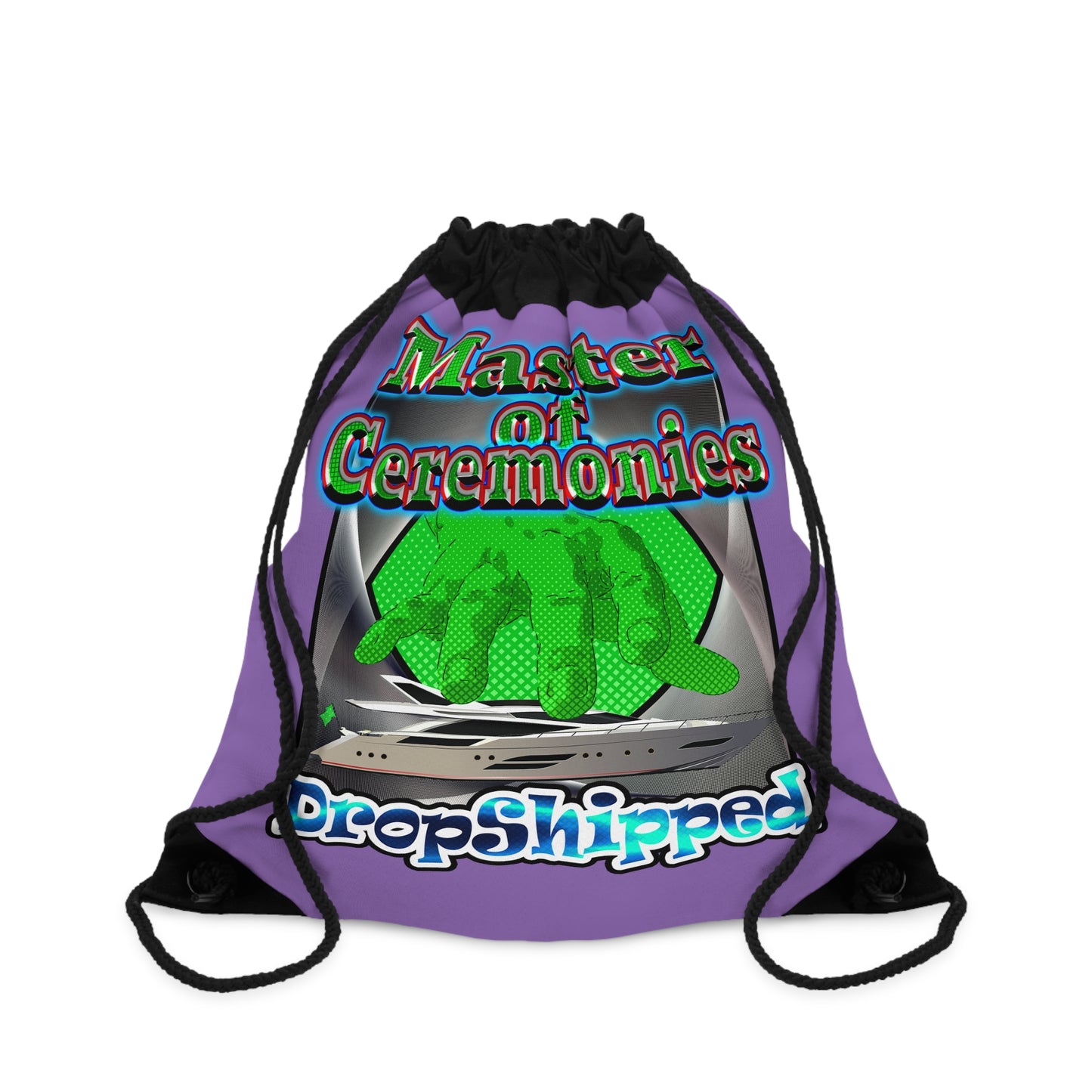 logo - Drawstring Bag (light purple)