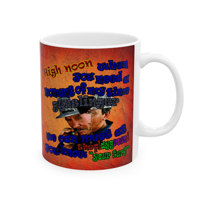 high noon - White Mug (burnt orange)