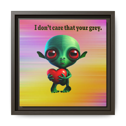 I don't care that your grey - framed canvas art (color blur)