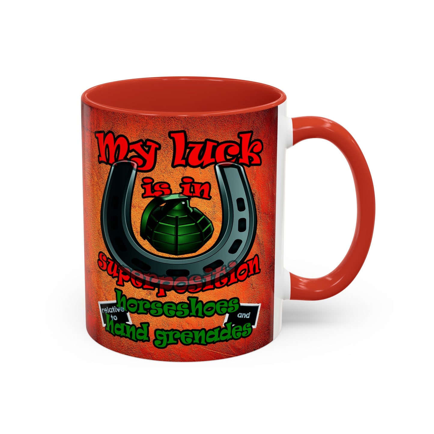 my luck - Accent Mug (burnt orange)