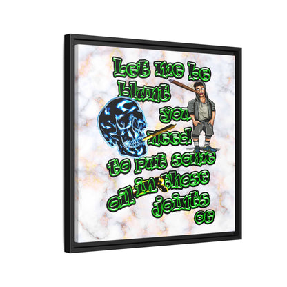 og - framed canvas art (white marble)