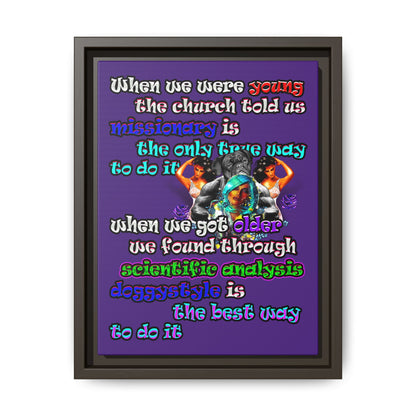 doggystyle - framed canvas art (purple)
