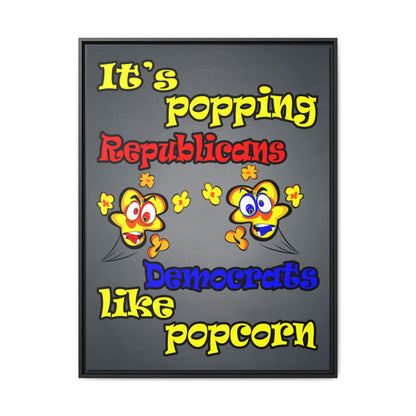 popping like popcorn - framed canvas art (grey-light grey)